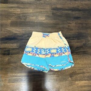 Patagonia Toddler Baggies Swim Shorts - Blue & Orange.